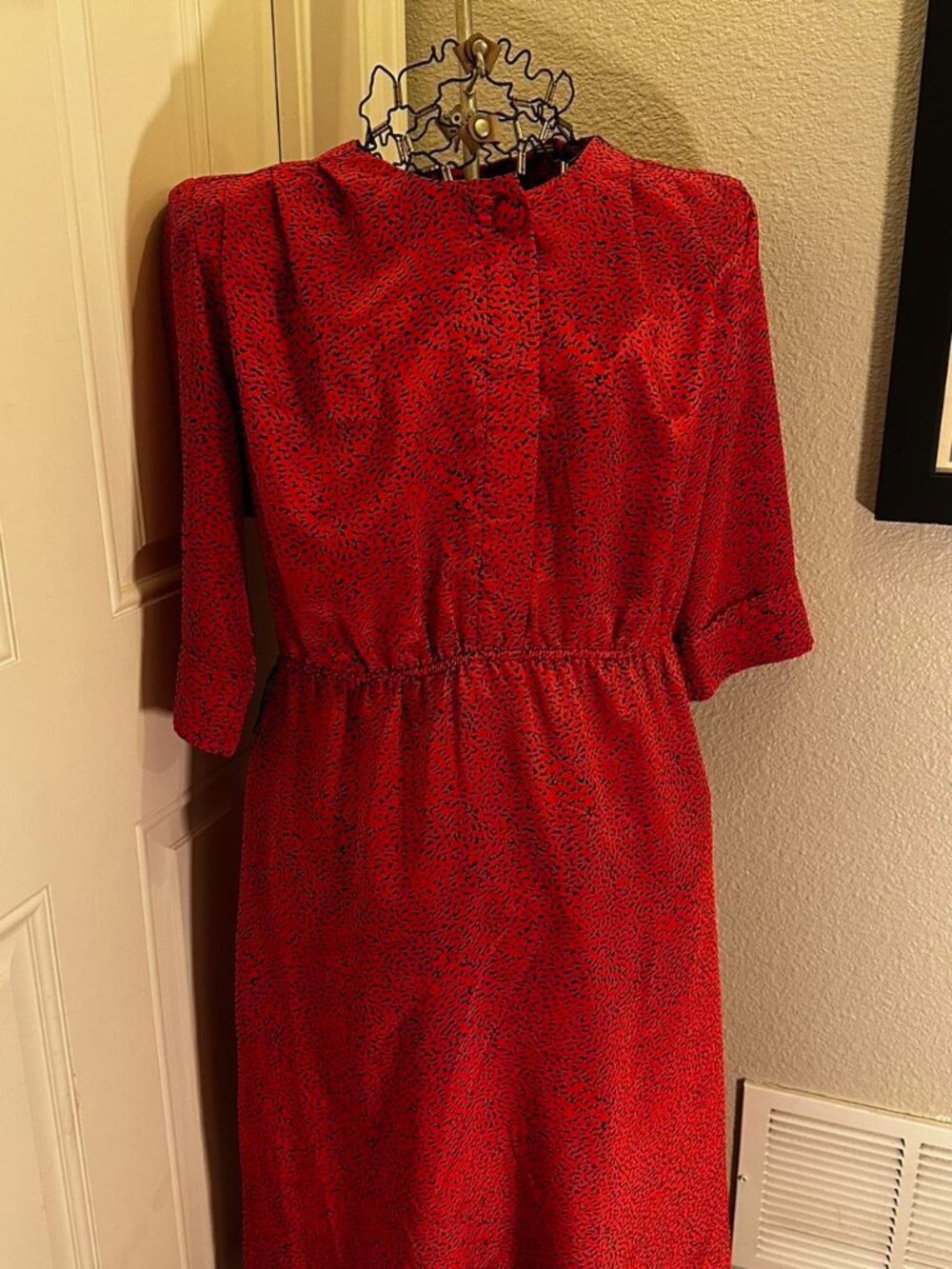 80s rayon power dress